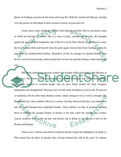 Aeneas as the Main Character in Aeneid