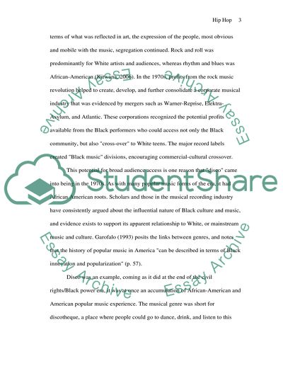 Hip Hop and Crisis in The African American Community