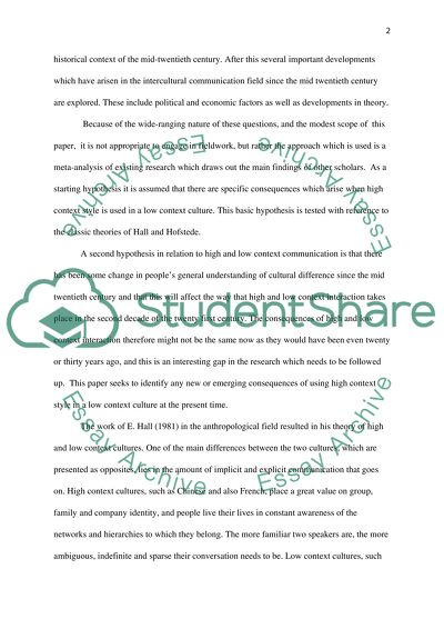 Using High-Context Style in a Low-Context Culture