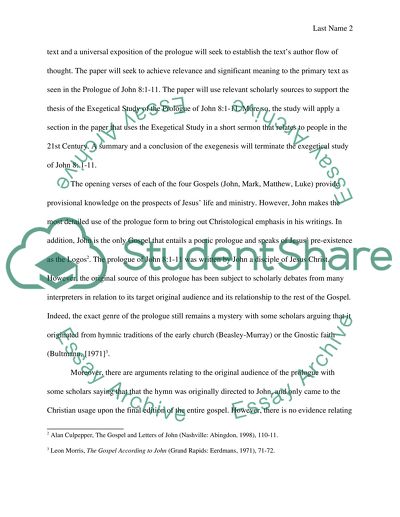 An Exegetical Study on John 8:1-11
