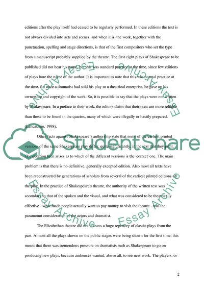 Was William Shakespeare the author of his plays and sonnets