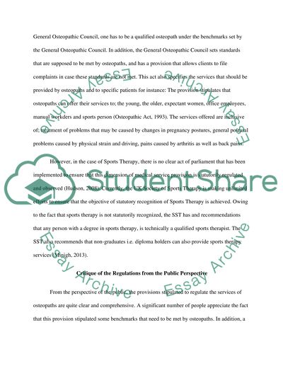 Statutory and voluntary regulations