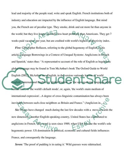 Defending the French Language against Anglicism