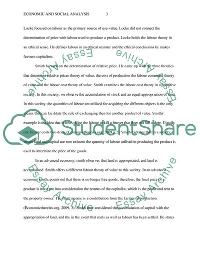 Comparison of Economic Theories Of Adam Smith and John Locke