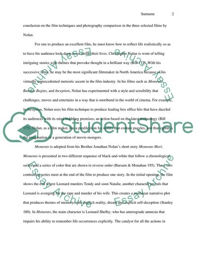 The Techniques and Themes of the Films Directed by Nolan