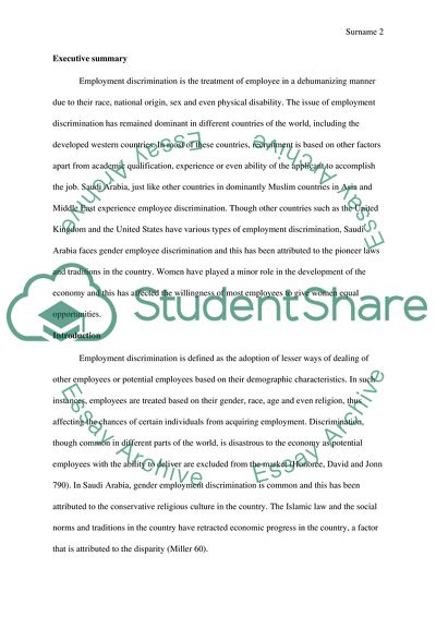 Employment Law: Employment Discrimination
