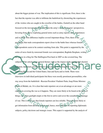 Work of War Correspondents