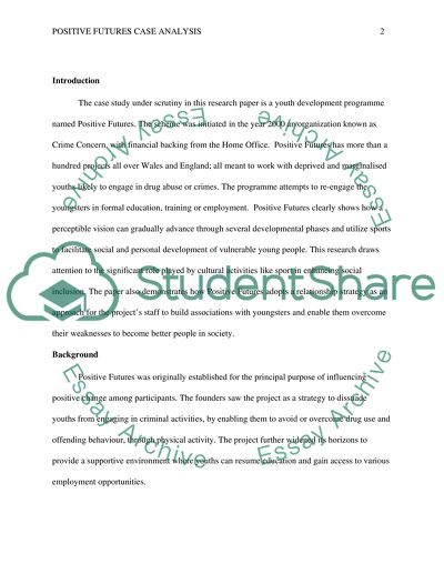 Youth Development Program Named Positive Futures