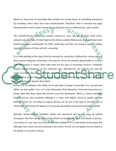 Free speech, privacy and censorship