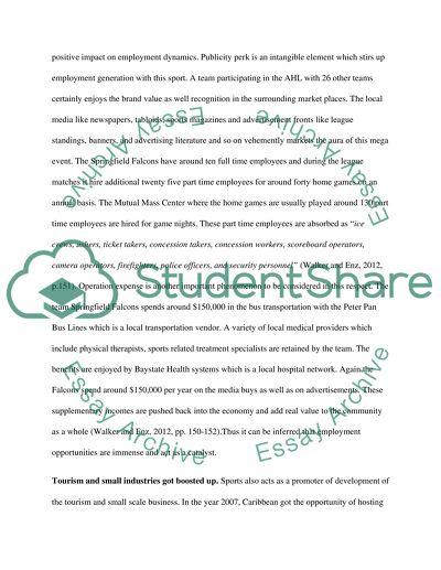 The Economic Value of Sports on National Development