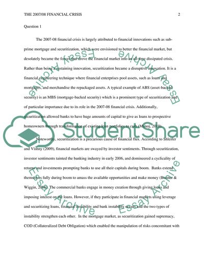 FINANCIAL CRISIS, HOME MORTGAGES, CREDIT MARKETS, FINANCIAL INSTITUTIONS, MORAL HAZARD, ADVERSE SELECTIONS,