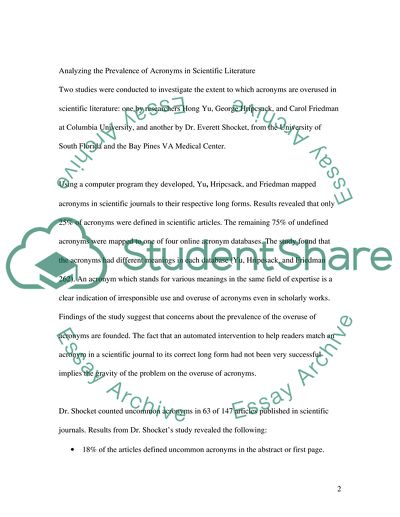 Overuse of Acronyms in Professional Writing