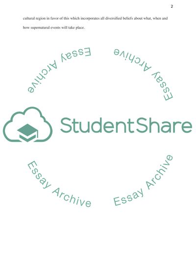 Religion and Supernatural Beliefs