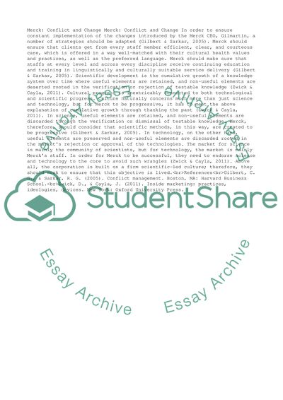 Conflict and Change in the Companies