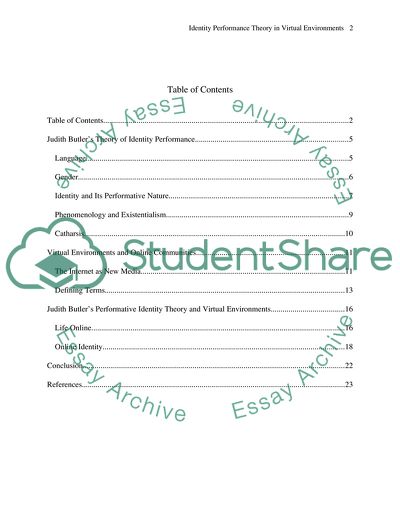 Butlers Theory of Identity Performance: a Feminist Theory