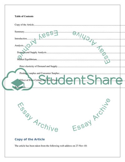 Price Elasticity of Demand and Supply