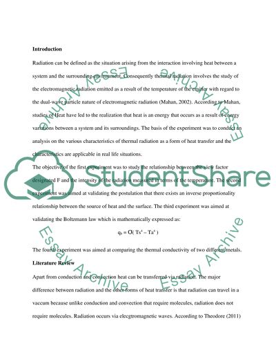 Radiation and Thermal Conductivity