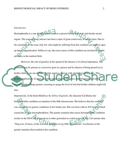 Biopsychosocial Impact of Being Intersex