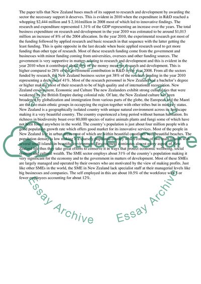 The Impact of Firm Size on the Process and the Role of SME in Creating Innovation in New Zealand