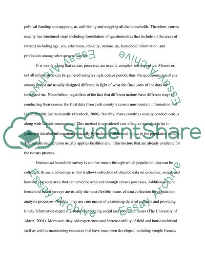 Sources of Demographic Data
