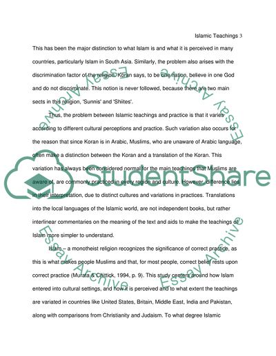 Deviation between Islamic Teachings and Practice