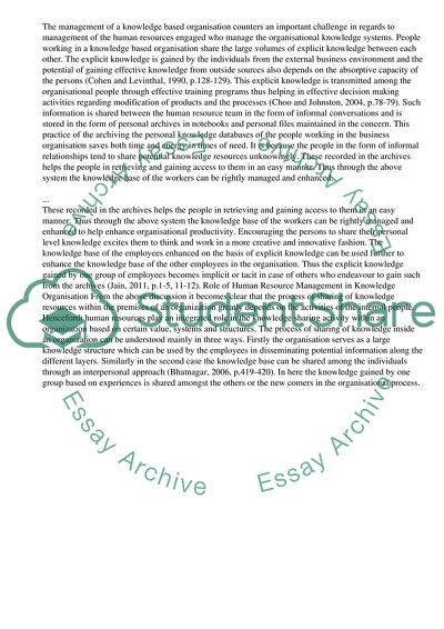 Cycle of Knowledge Management