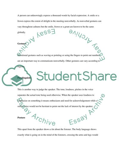 titles for essays about nonverbal communication