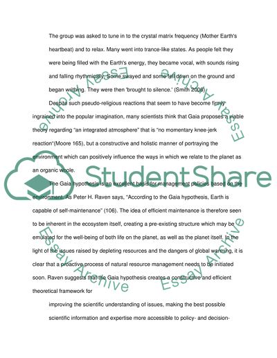 The Gaia Hypothesis: New Age Myth, or the Future of Environment Policy