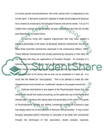 Psychodynamic and Humanistic Perspectives