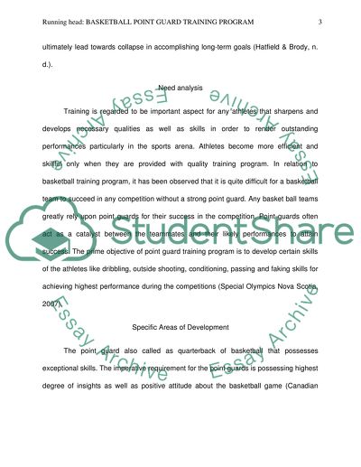 Basketball Point Guard Training Program