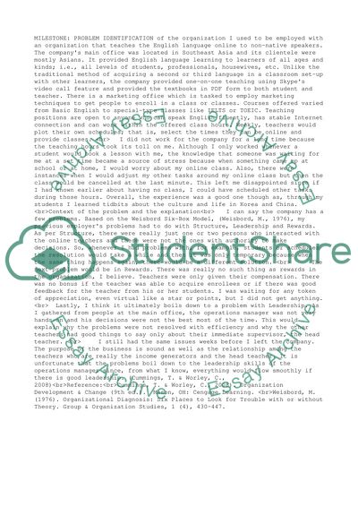 Organization Development and Change