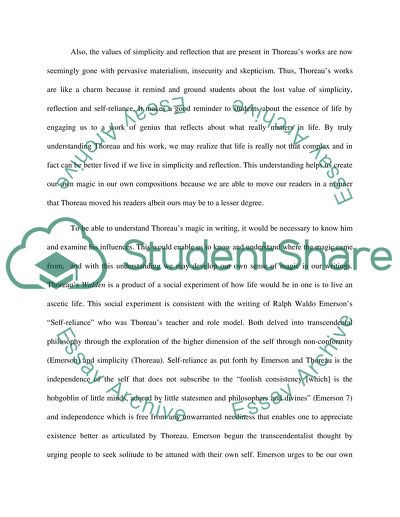 Inferring from the Writing of Henry David Thoreau