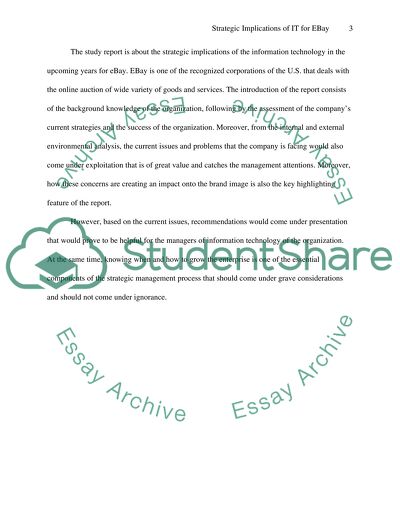 Strategic Implications of IT