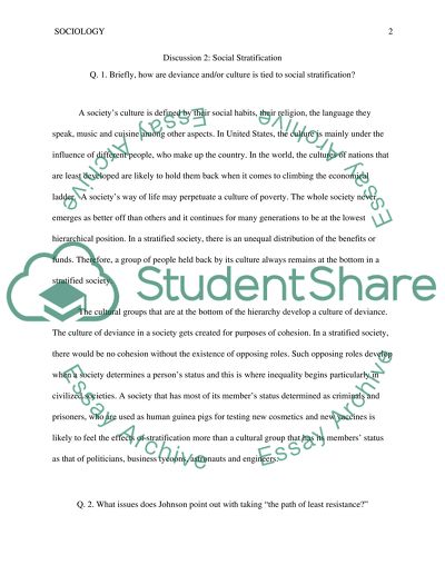 Social Stratification Discussion 2
