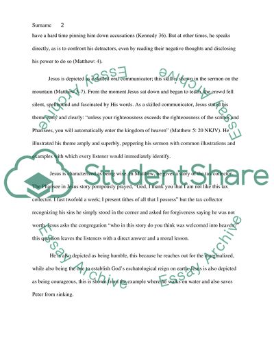 How Is Jesus Characterized in the Book of the New Testament in the Bible