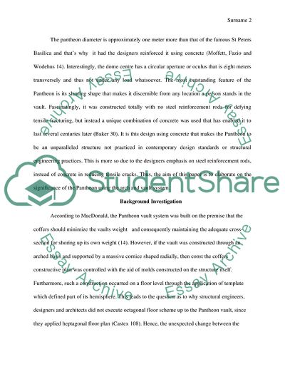 The Significance of the Structural System Engaged at the Pantheon