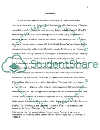 The Second Temple Period