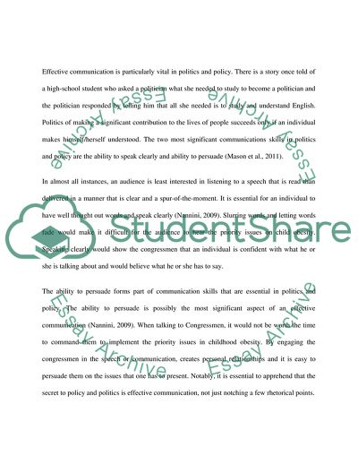 Analysis Of Comunication Skill
