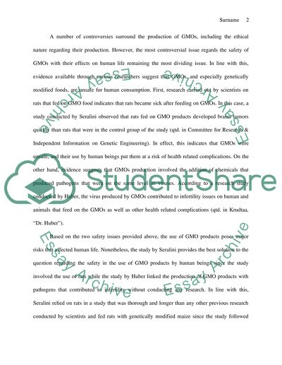 Genetically modified organisms safe or unsafe