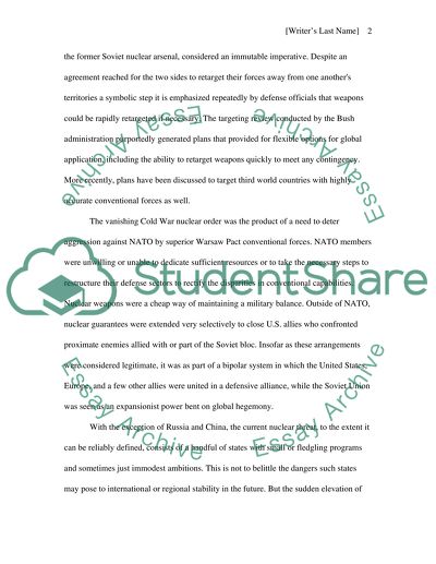 U.S nuclear weapon policy