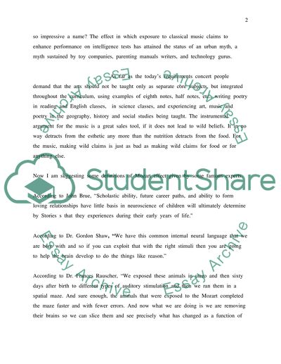 Mozart Effect in Action