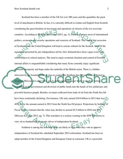 How Should Scotland Vote