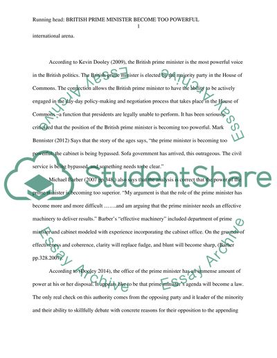 British Prime Minister Become Too Powerful