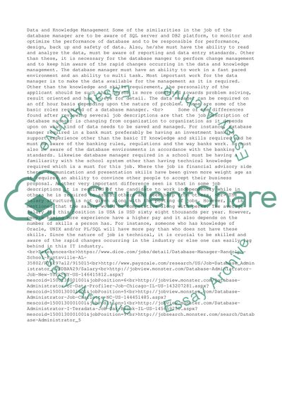 Data and knowledge management