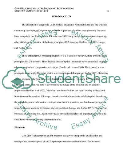 Homemade Ultrasound Phantom
