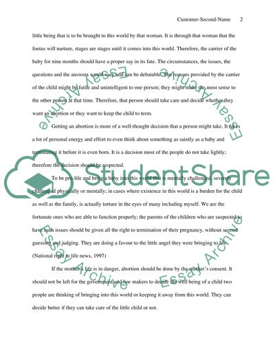 Abortion: there two sides to every story