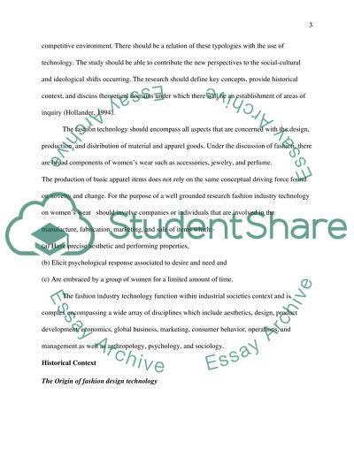 The Origin of Fashion Design Technology