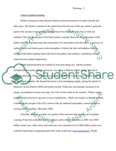 Causes and Measures of Global Warming