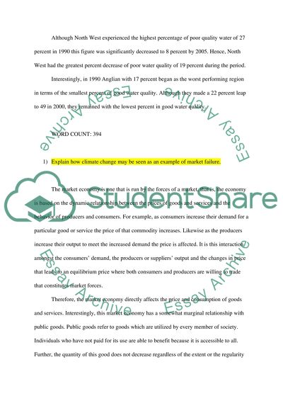 Climate Change as an Example of Market Failure