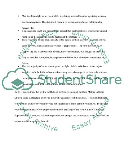 Catholic Pro-Life Declaration of Rights for Unborn Babies